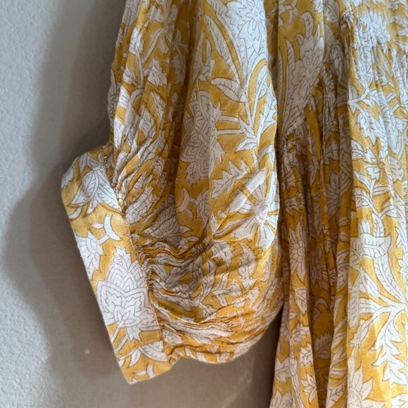 Daughters Of India Kyra Mini Dress Floral 100% Cotton Dress Boho Style - Picture 8 of 8